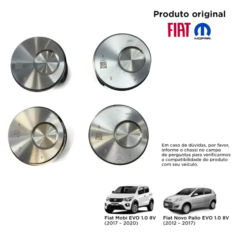 PISTAO C/ ANEL FIAT MOBI/UNO 1.0 FIRE EVO 7099732/55271866 STD MOPAR