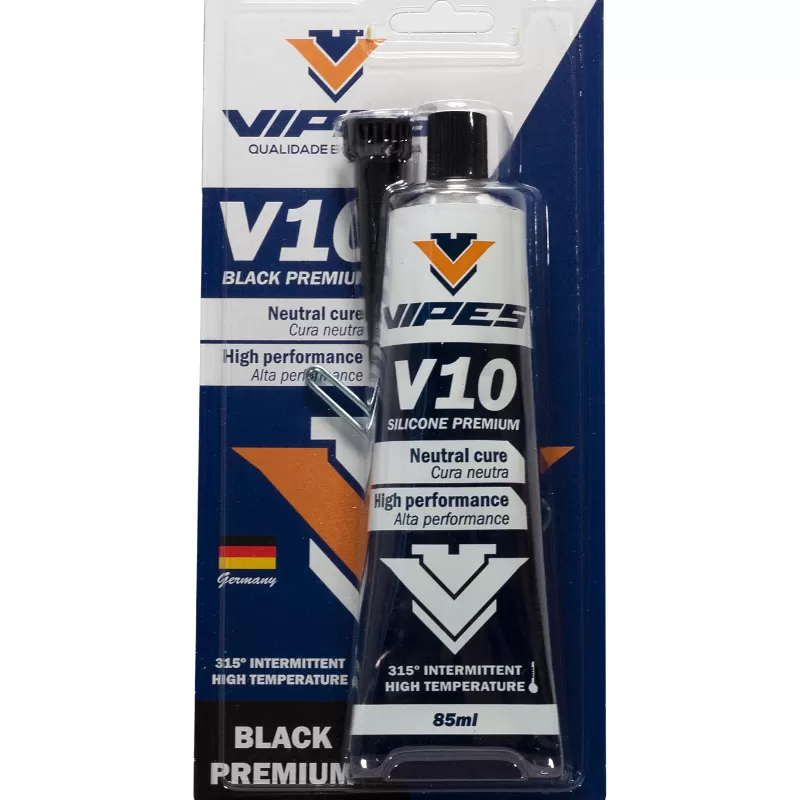 SILICONE ALTA TEMPERATURA V10 PRETO 85ML VIPES