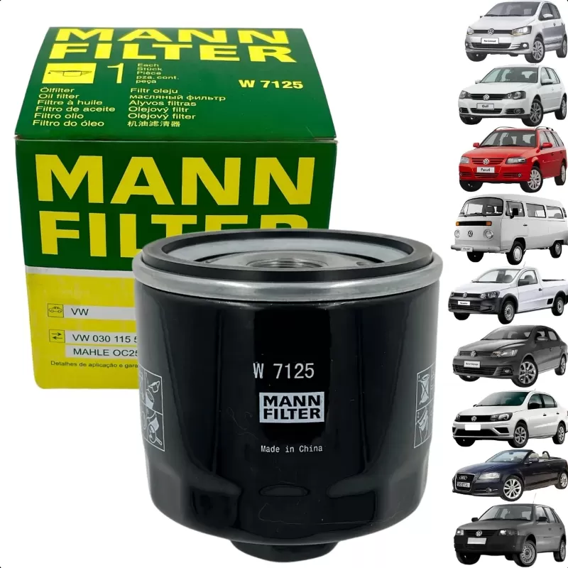 FILTRO OLEO VW/FORD MOTOR AP/AT/EA111 W7125 MANN